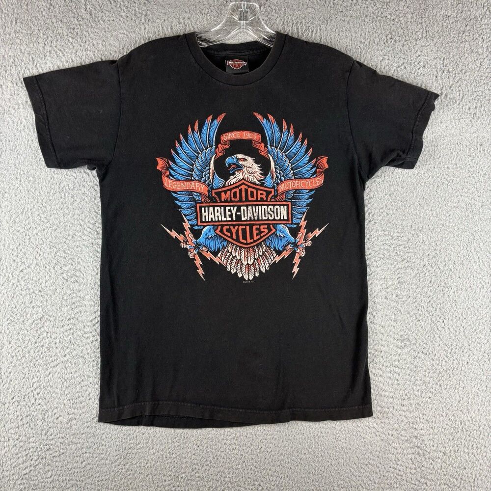 Harley Davidson T Shirt Men’s M Pullover Motor Cycle Kobe Japan